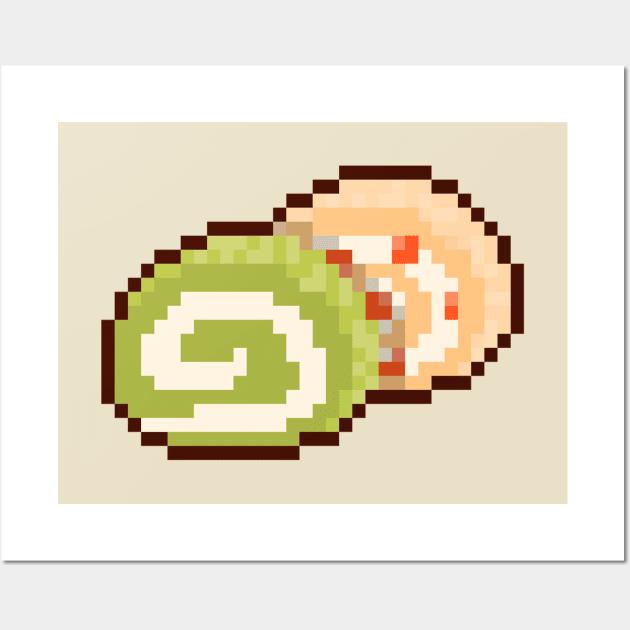 Roll cake pixel art Wall Art by toffany's